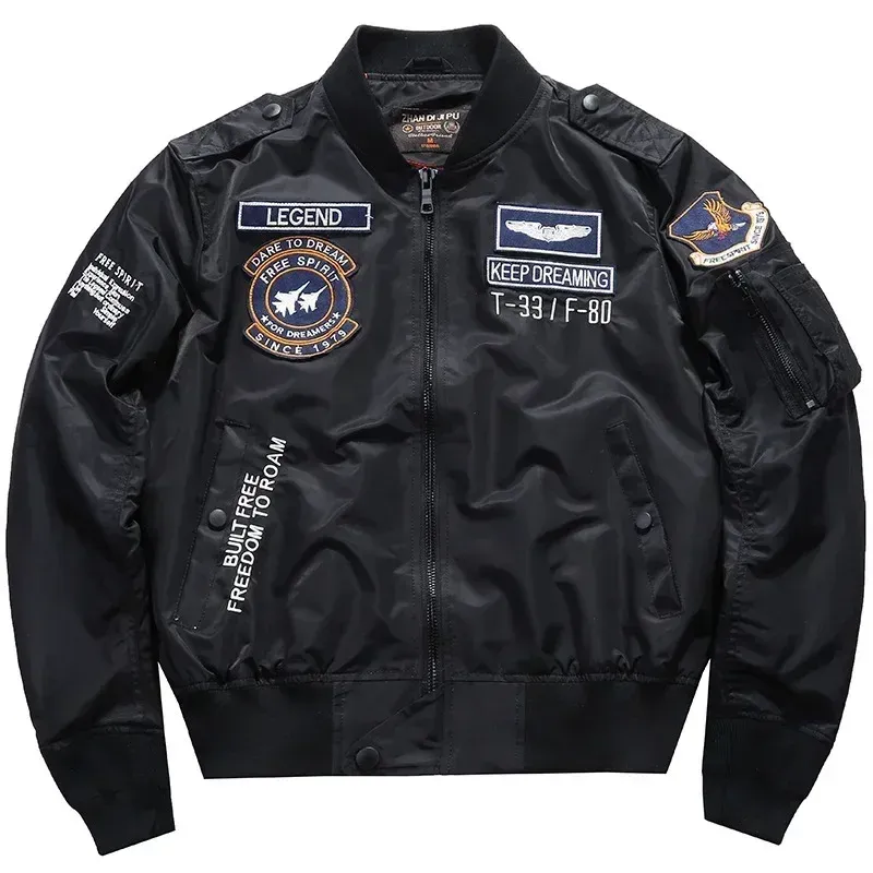ジャケット・アウター Stone  Military Bomber Jacket XL Men's Bomber Jacket Military MA-1 Fly Field Baseball Flight