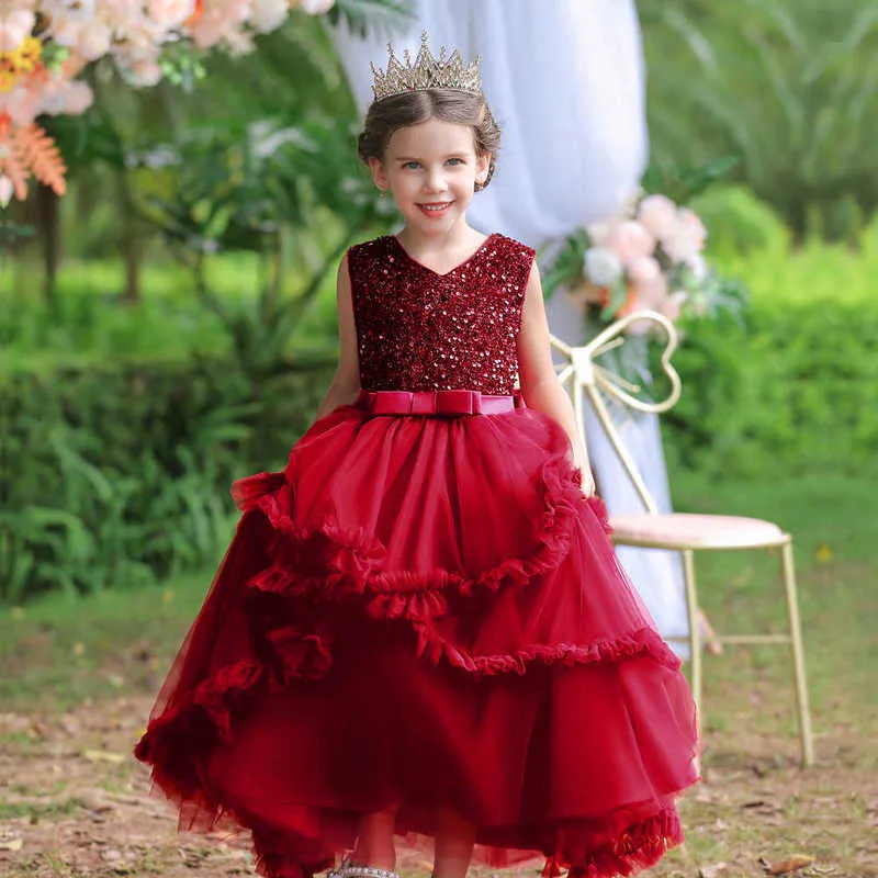 christmas princess dress Embroidered Lace Christmas Princess Dresses Red With Green –  Katrinalove.store