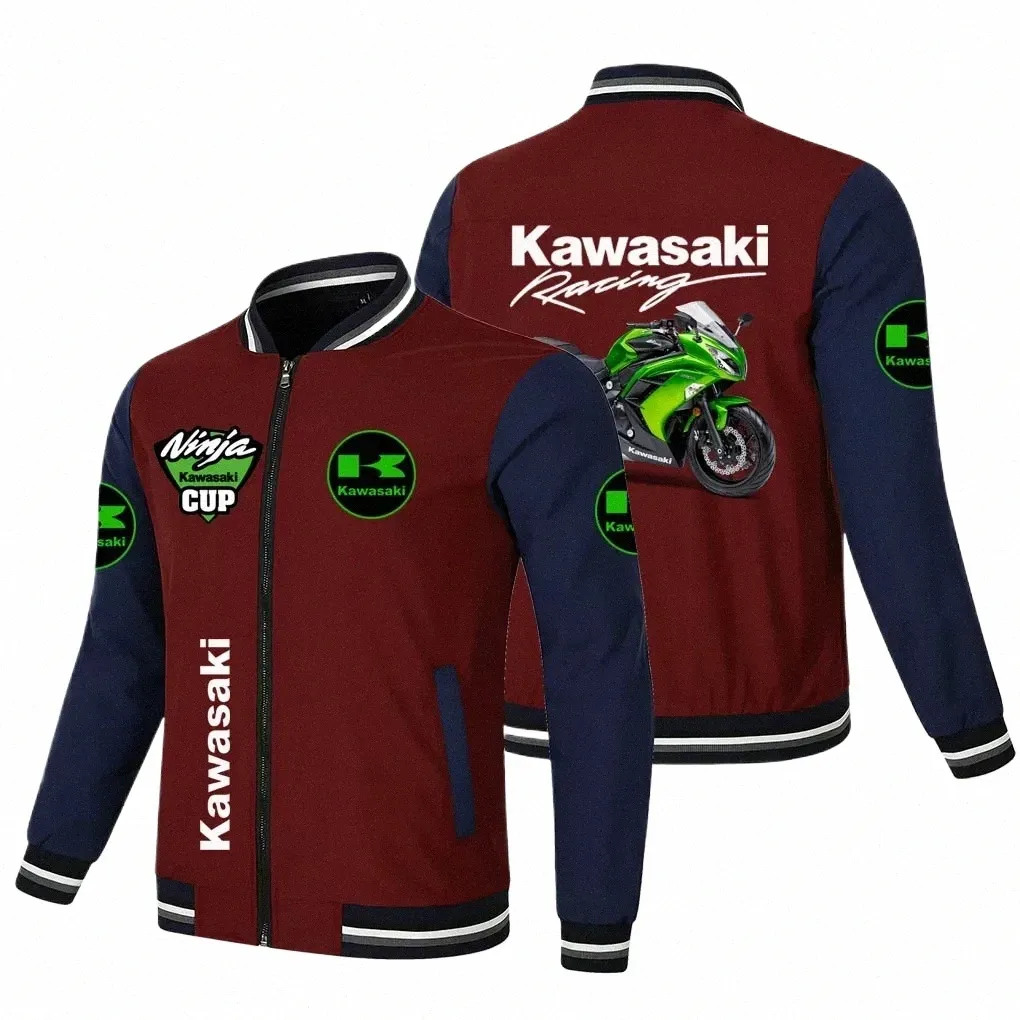 DHgate Kawasaki Sportswear Mens Hip hop Casual Baseball Uniform Work Jacket Apparel