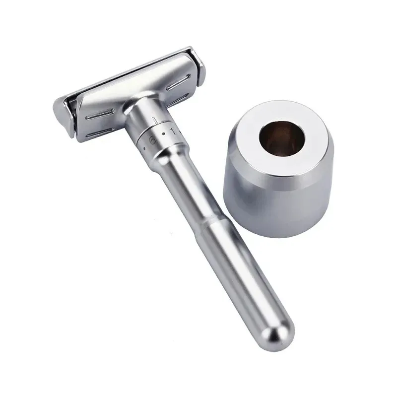 Matte Black Adjustable Safety Razor Safer Press To Open Blade Replacing ...