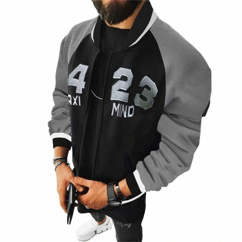 men s Jacket Spring And Autumn New European And American Sports Baseball Uniform College Style Casual Plus Size Jacket 46kL