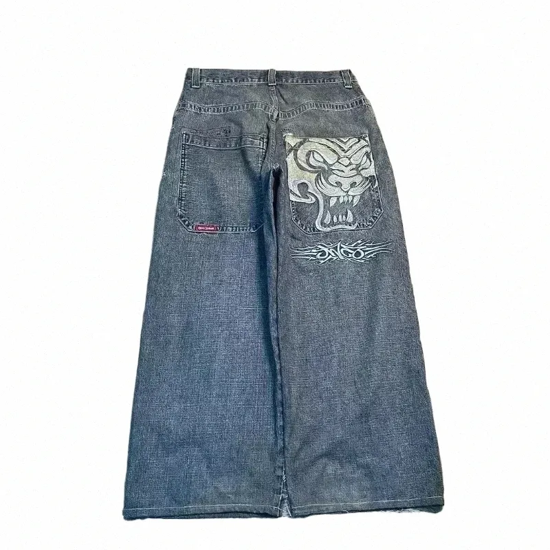 DHgate.com:Vintage Y2K Embroidered JNCO Baggy Jeans: High