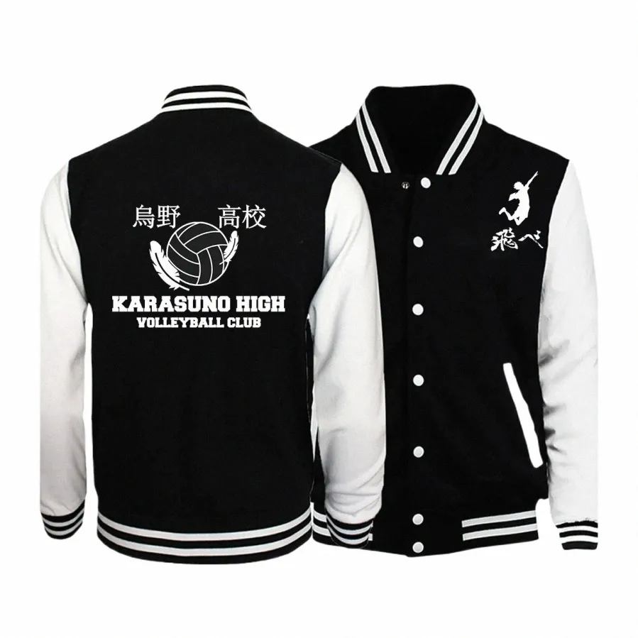 Haikyuu Anime Hip-Hop Baseball Jacket for Men: Breathable, Casual