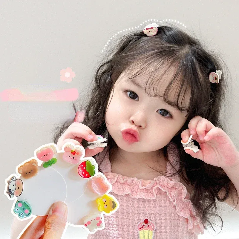 Clip Per Capelli Bambine 10 Pezzi - Design Cartoon 5cm, Accessori Carini Per Feste E Quotidiano - Foto 13