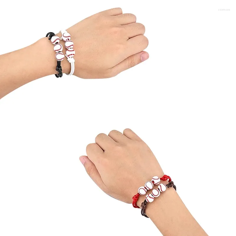 Adjustable Baseball Bracelets Wristbands 20 Pack Colorful Cotton