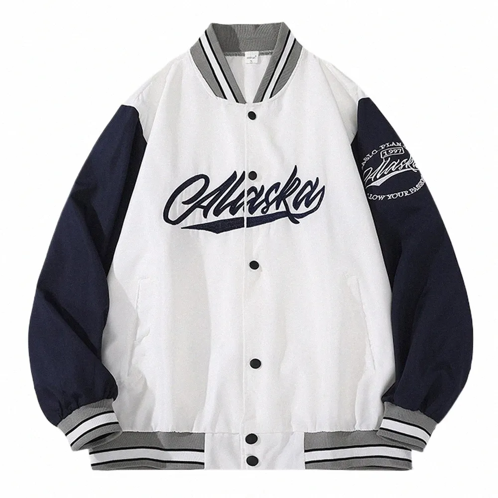 Embroidered Baseball Techwear Jackets 2024 College Style Bomber Jacket  for Men Women