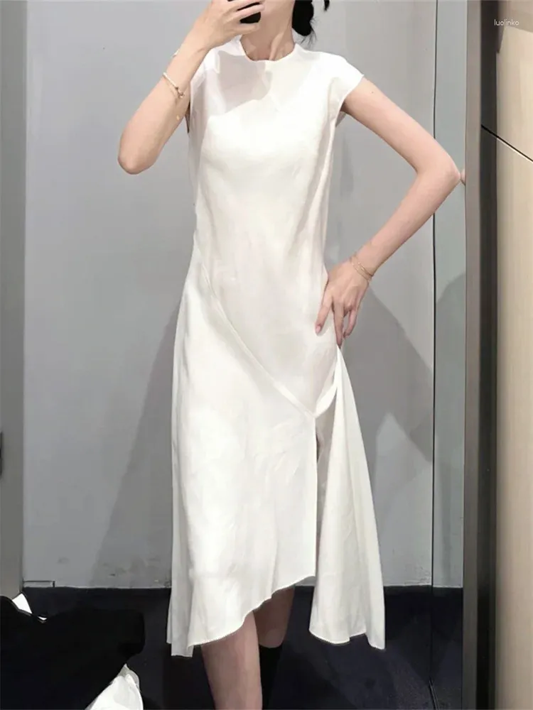 diagonal cut dress JONATHAN SIMKHAI STANDARD Jane Shaping Rib Long Sleeve Diagonal Cut Dress in Marble