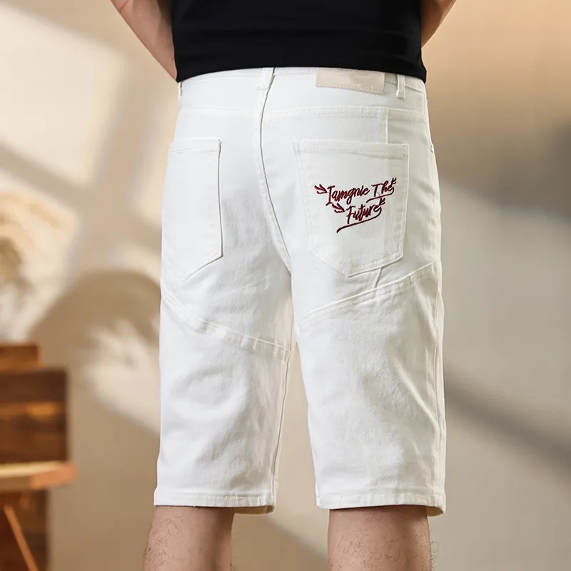 Skinny knee length shorts hot sale