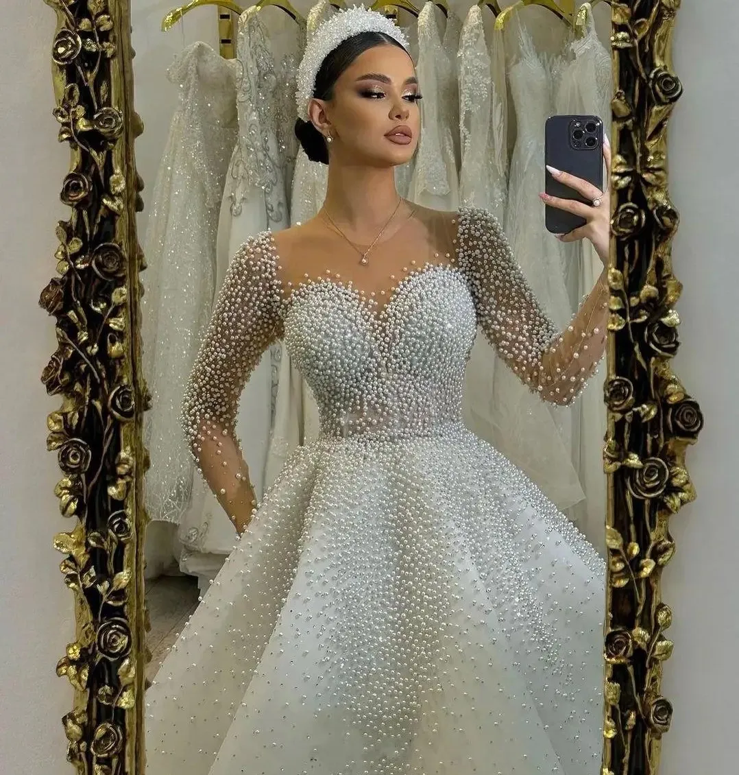 beaded fabric for wedding dresses Exclusive Bridal Iridescent Beaded Embroidery Lace Fabric Premium Wedding  Dress Lace, Soft Ivory, Luxury Beaded Lace Trim for Gowns & Veils main image 1