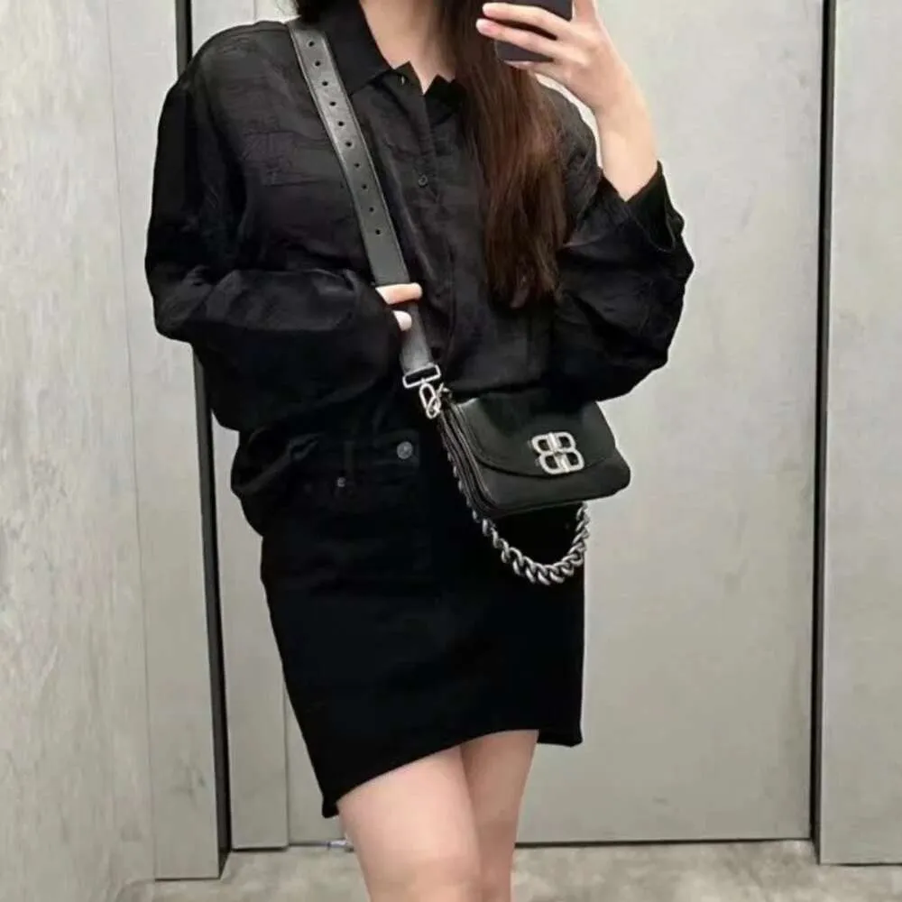 Spicy One Shoulder BB Coarse Chain Motorcycle Commuter