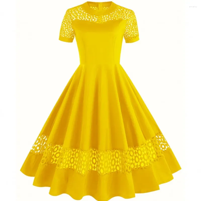 50s 60s Vintage Retro Casual Summer Dress Women's O Neck Short Sleeve  Elegant Midi Dress from Dhgate Urban Sexy Dresses - price 42.63