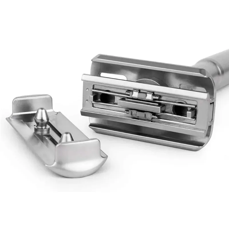 Open Blade Razor Labelled Adjustable Matte Black razors for safety razor with Blade Replacing ...