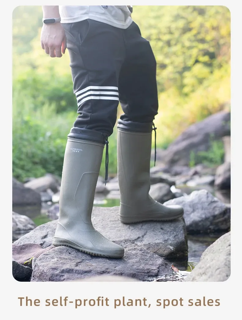 DHgate.com:Mens Waterproof Anti-Slip Rubber Rain Boots for