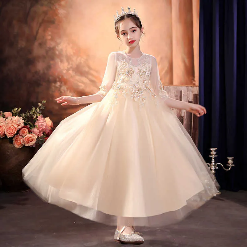 Robe Fille élégante Pour Occasions – Mariée, Demoiselle D'honneur, Spectacle – Taille 3-8 Ans – Polyester Léger – Multi-saisons