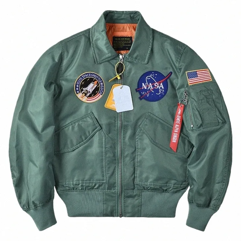 Men s Space Agency Flight Pilot Bomber Jacket Tactical Military Jacket Casual Baseball Coat Spring Autumn Jacket