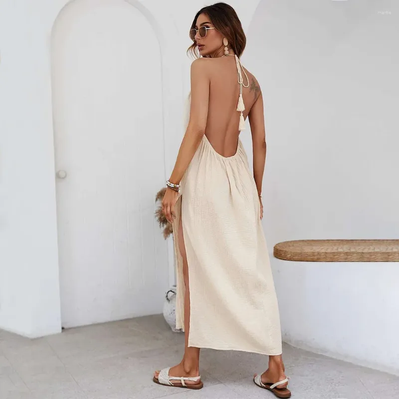 Save Big on Bulk Halter Neck Pleated Party Dress Halter Neck Summer Maxi  Dress: Casual Cotton Midi Dress Backless High Split Evening Party Long  Beach ... Halter Neck Summer Maxi Dress: Casual Cotton Midi Dress Backless High Split  Evening Party Long Beach Suit From Mantle, $26.07 In Bulk | DHgate.Com