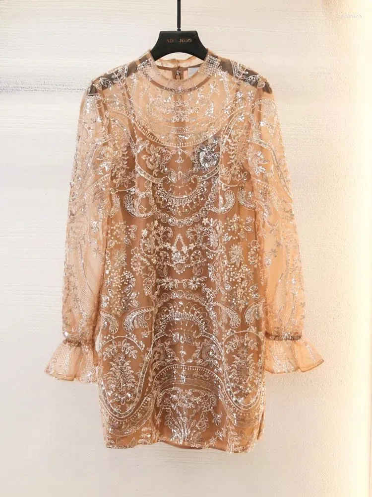 Casual Elegant Embroidered Patchwork O Neck Long Sleeve Two Pieces Casual Elegant Embroidered Patchwork O Neck Long Sleeve Two Pieces
