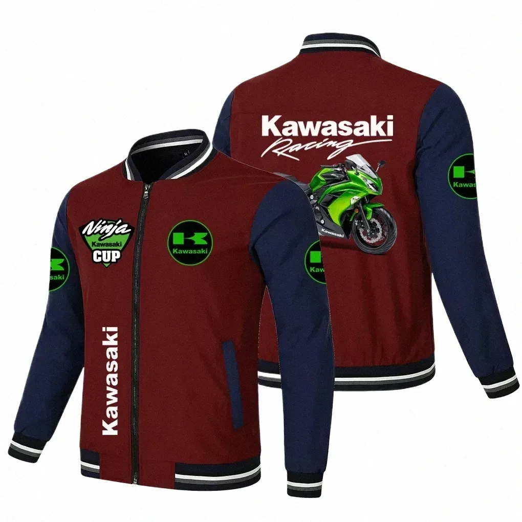 A-170)Kawasakiジャンバー(3XL)メンズ Kawasaki Racing Team Jacket Mens 3XL Black Green Monster