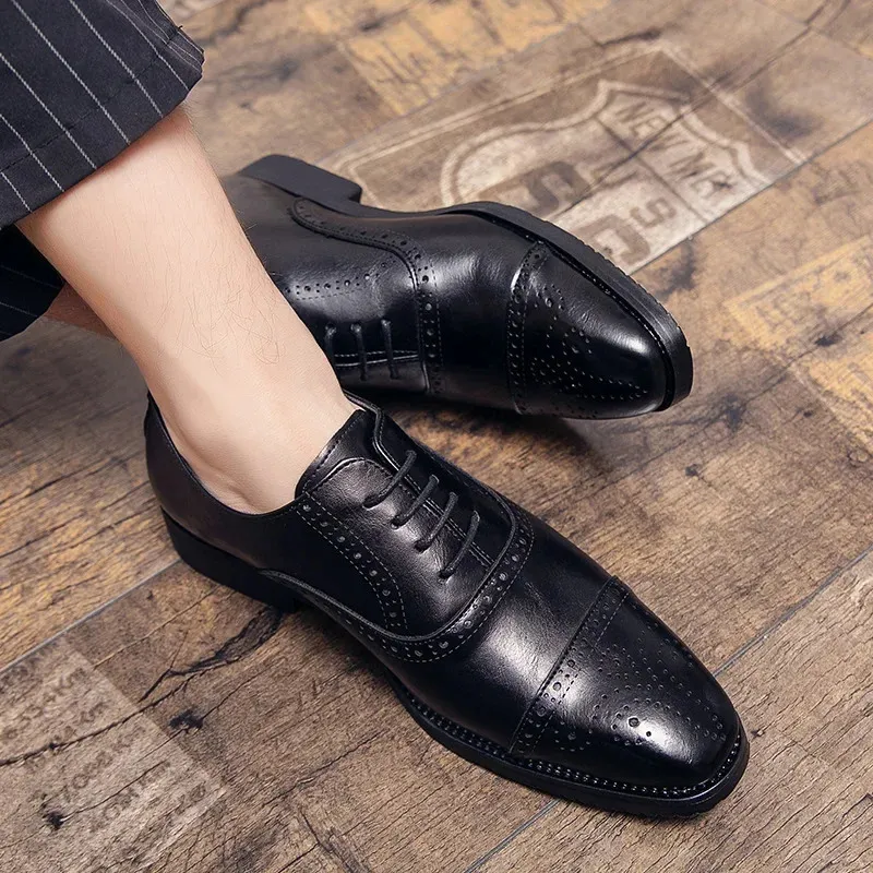ユナイテッドヌード Brogue クリアヒール ローファー 黒本革 38 ユナイテッドヌード Brogue クリアヒール ローファー 黒本革 38