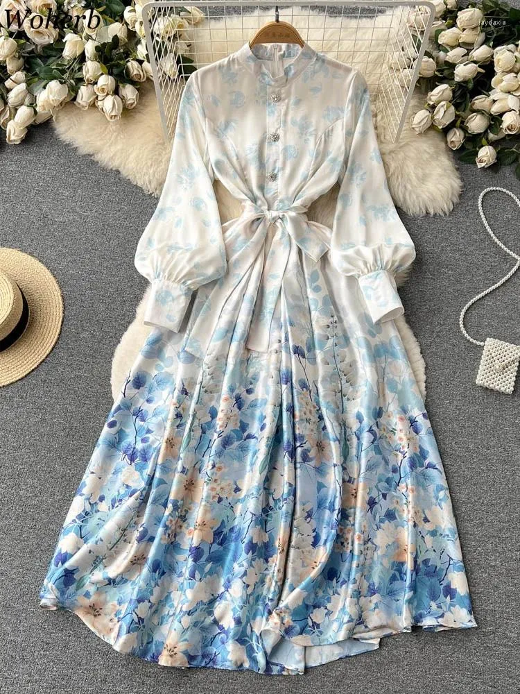 navy blue dress for baby girl R.Vivimos Women Summer Half Sleeve Cotton Ruffled Vintage Elegant Backless  A Line Flowy Long Dresses main image 1