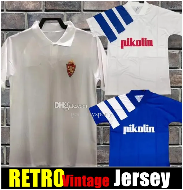 RETRO Real Zaragoza Soccer Jerseys 94 95 Camisetas De Poyet PARDEZA Nayim HIGUERA Vintage Classic Kits Football Shirts Calcio GELI BELSUE From 12 99 DHgate