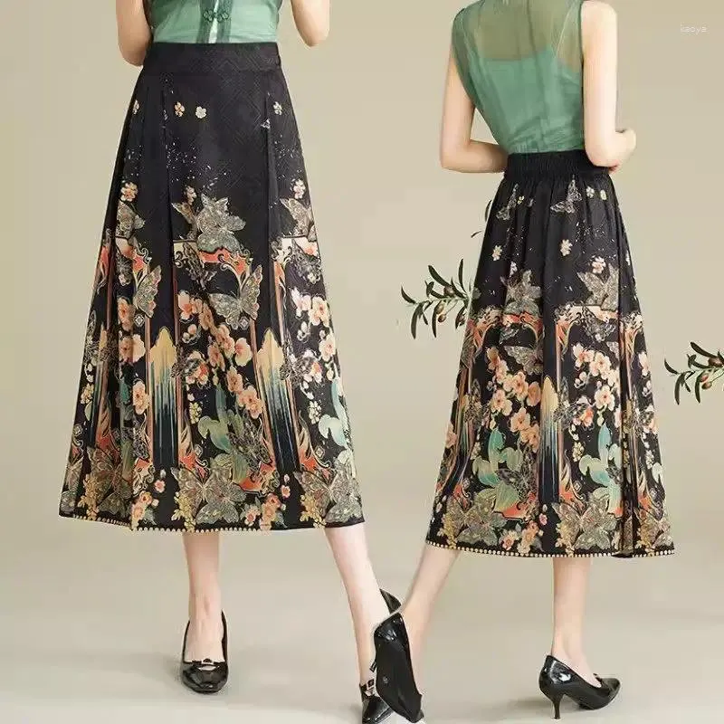 Etekler Etnik Giyim 2024 Yaz Young Style Retro Bask l Pileli Etek Cin Geli tirilmi At Yuzu Kad nlar Zarif Jupe K1228 Yi TL908.55 DHgate