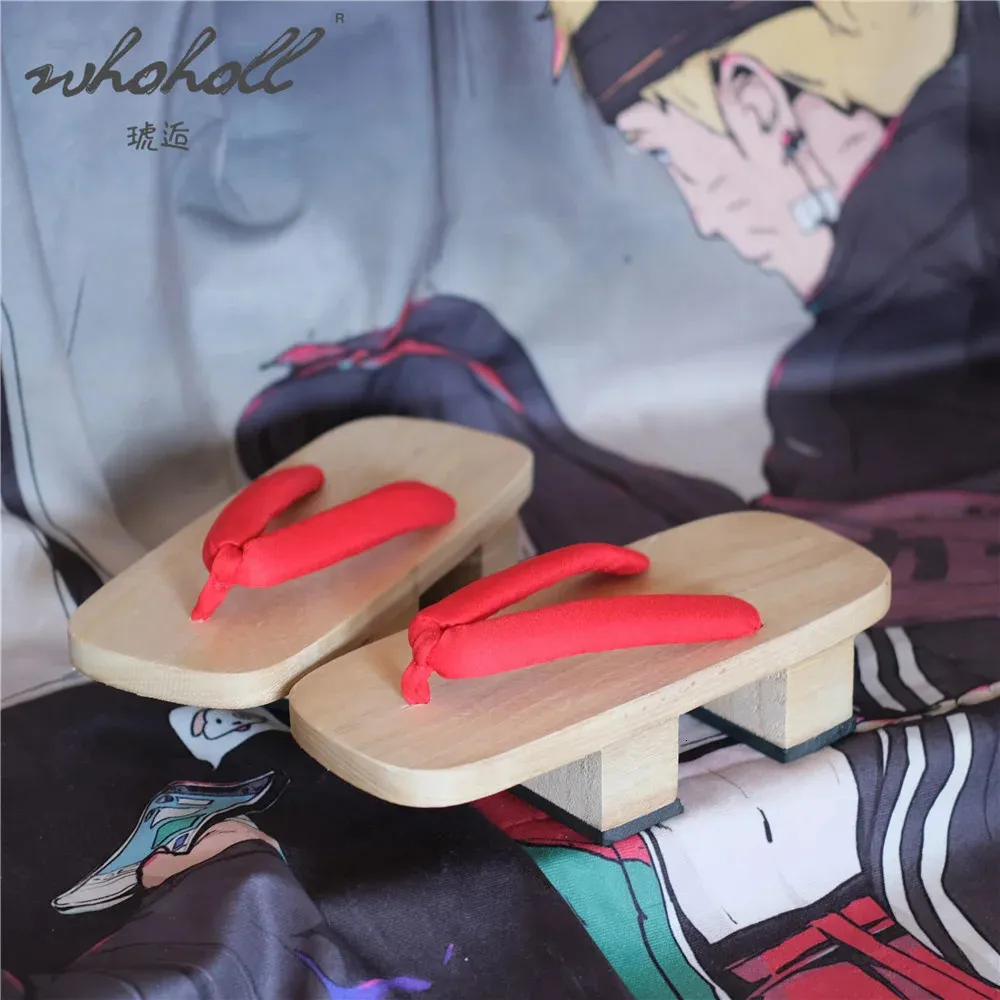 Japanese Wooden Clogs Geta Sandals Unisex Anime Cosplay Slippers