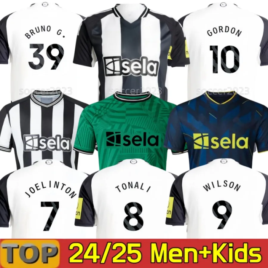 Newcastl United TONALI Soccer Referee Uniforms For Kids 24 25 GORDON