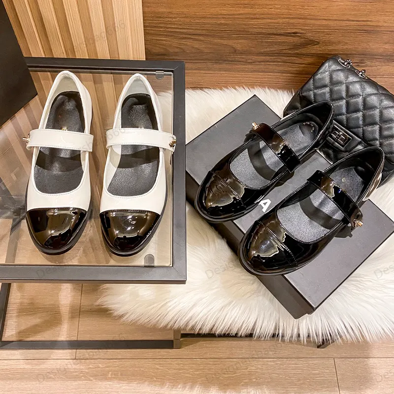 Save Big on Bulk Mary Jane Patent Leather Flats Women Designer Patent  Leather Mary Jane Shoes Dress Shoes Ballet Flats Round Toes Low Flat Heel  Mule