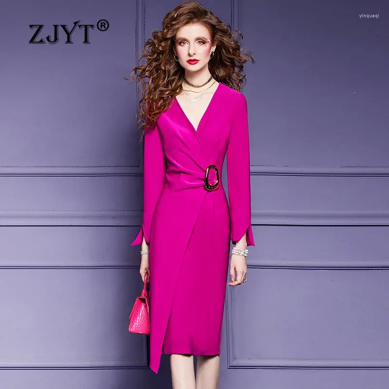 Magenta dress casual hot sale
