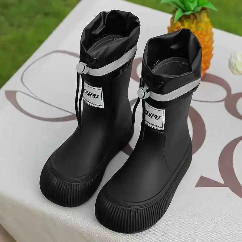 Waterproof High Top Girls Rain Boots For Kids Unisex Solid Color Non Slip And Durable For Rainy Days And Outdoors Style 240603 From Asyuoioy 17.85 DHgate.Com