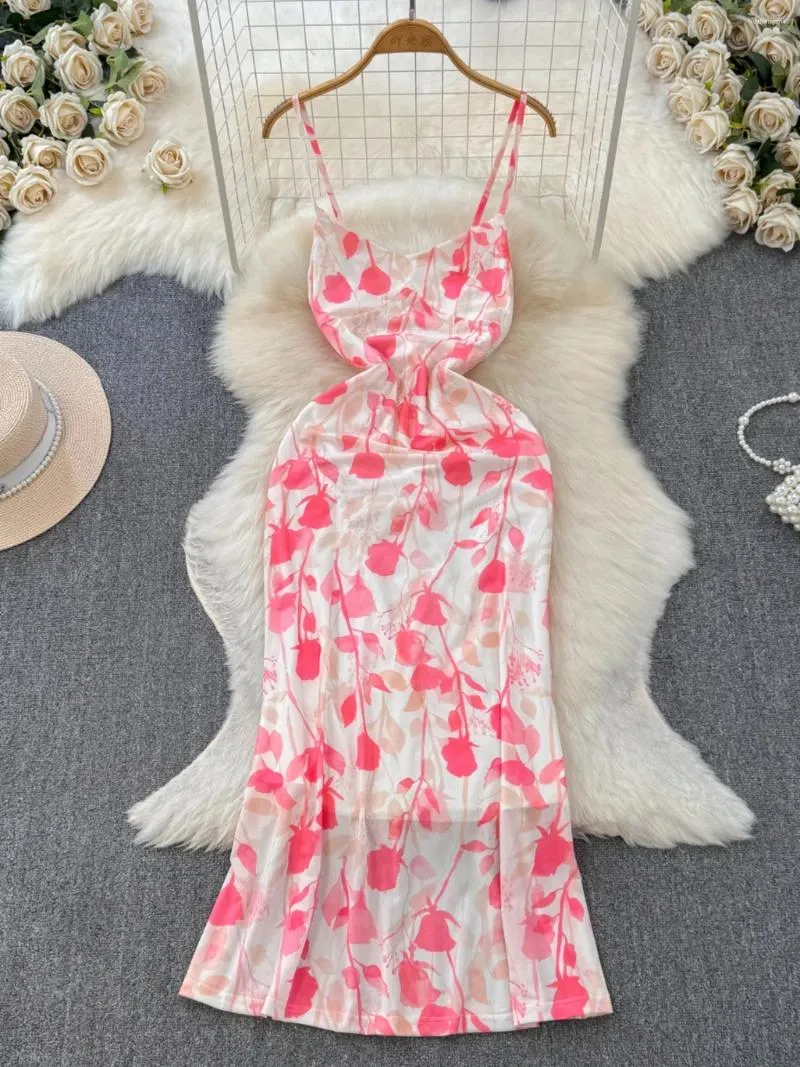 pink beach dresses for women Pink Maxi Bridesmaid Dresses Short Sleeve Beach Wedding Guest Dresses –  trendtydresses main image 0