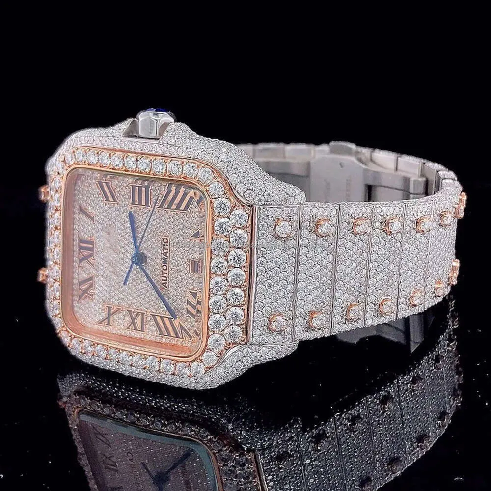 VVS Moissanite Diamond Watch for Men with 26mm Dial, Stainless
