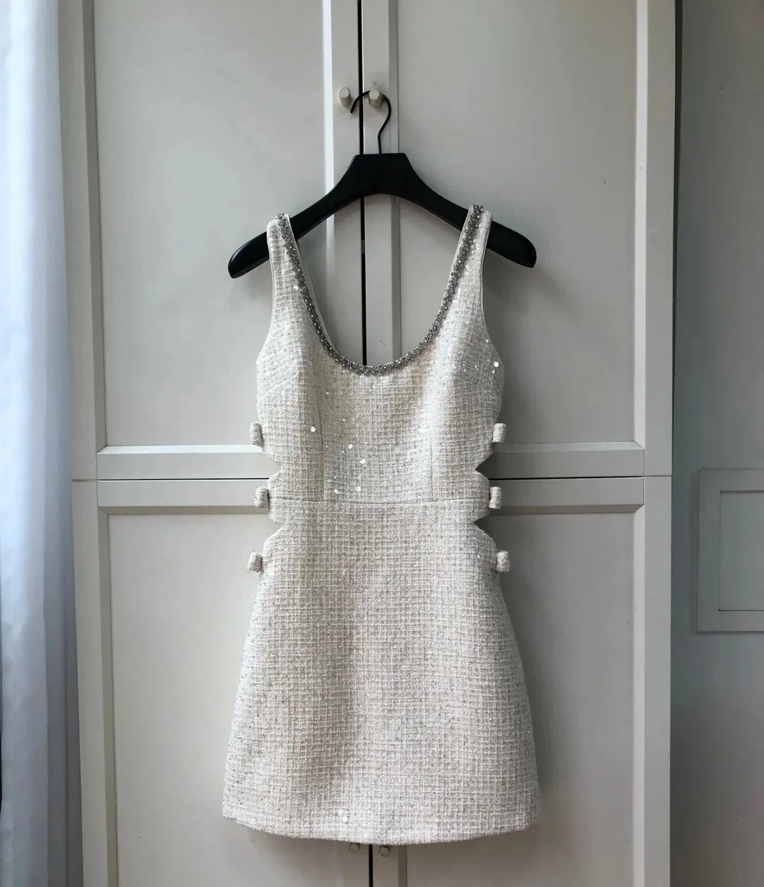 white christmas dresses Sequin Velvet Mini Homecoming Dress main image 1