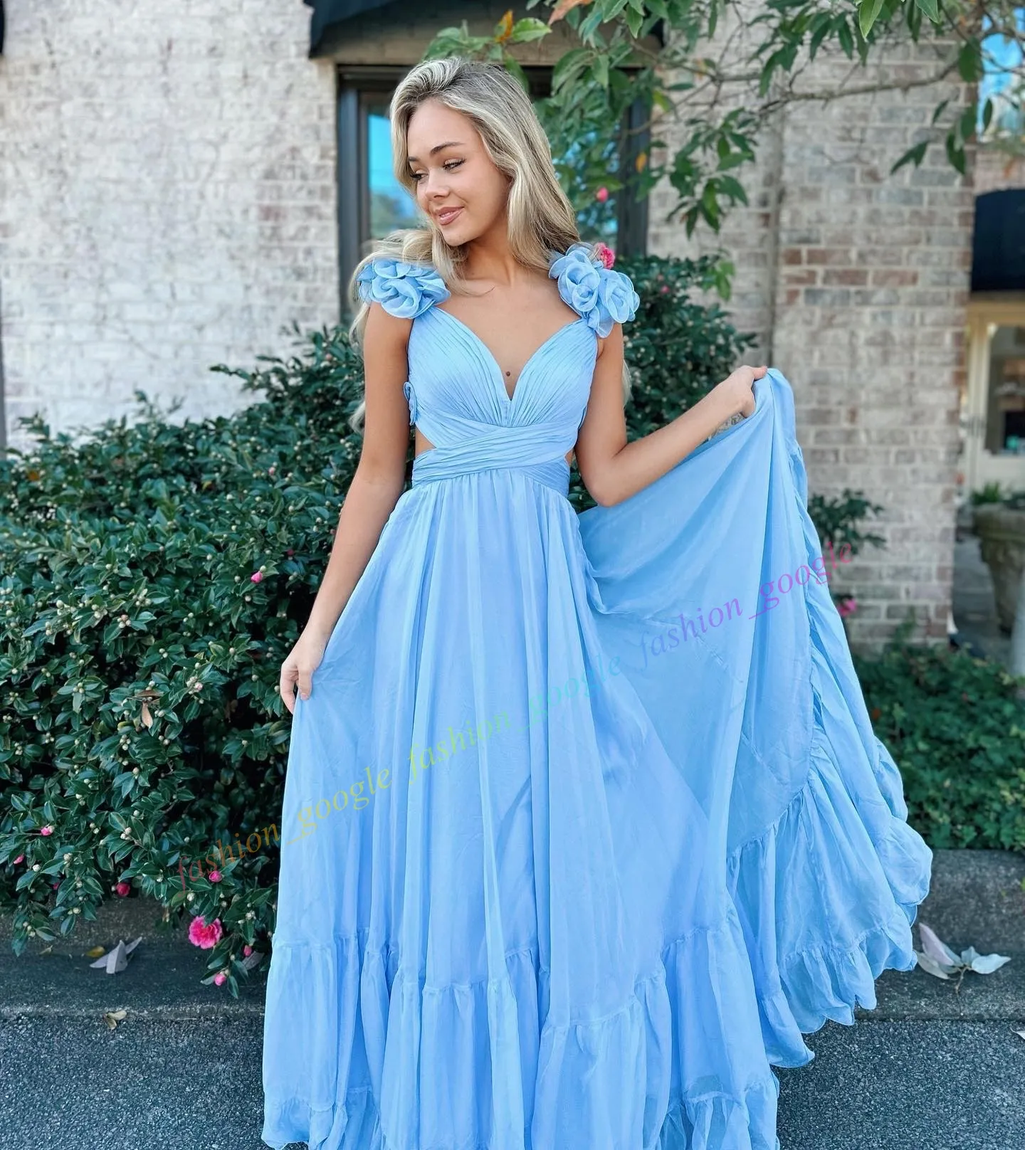sachin and babi light blue dress 70s chiffon maxi dress