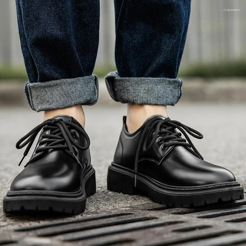 Bulk Mens Black Leather Tennis Shoes: Classic Style Leather  display picture 3