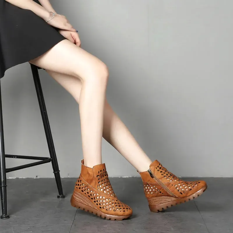 Perforated boots for summer hot sale