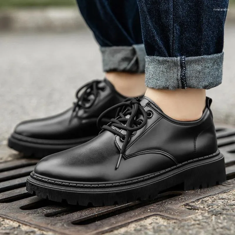 Chaussures Casual En Cuir Noir Toledo Pour Homme Taille 14M - Style Oxford, Occasion