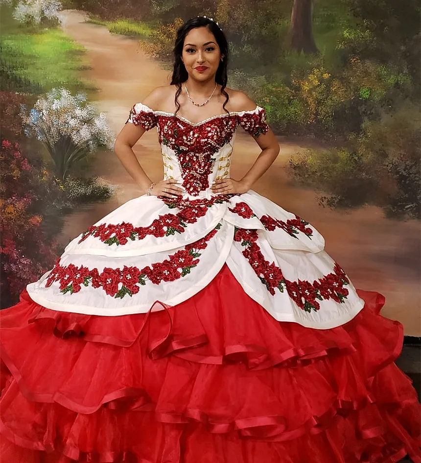 Red Quinceanera In Quinceanera Dresses Charro Mexico Quinceanera