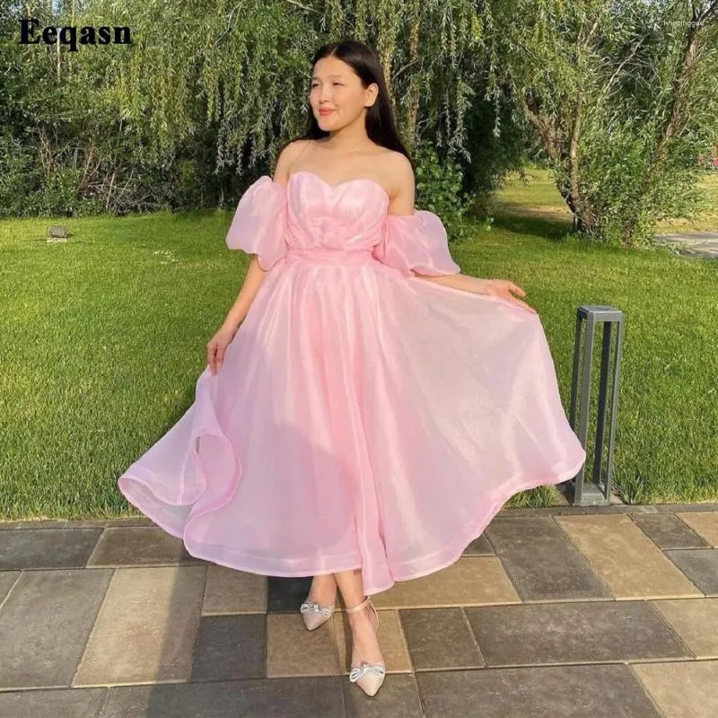 Party Dresses Bafftafe Pink Organza Korean Prom Removable Short Sleeves  Homecoming Dress Formal Occasion Evening Graduation Gowns from Dhgate Urban  Sexy Dresses - price 118.39