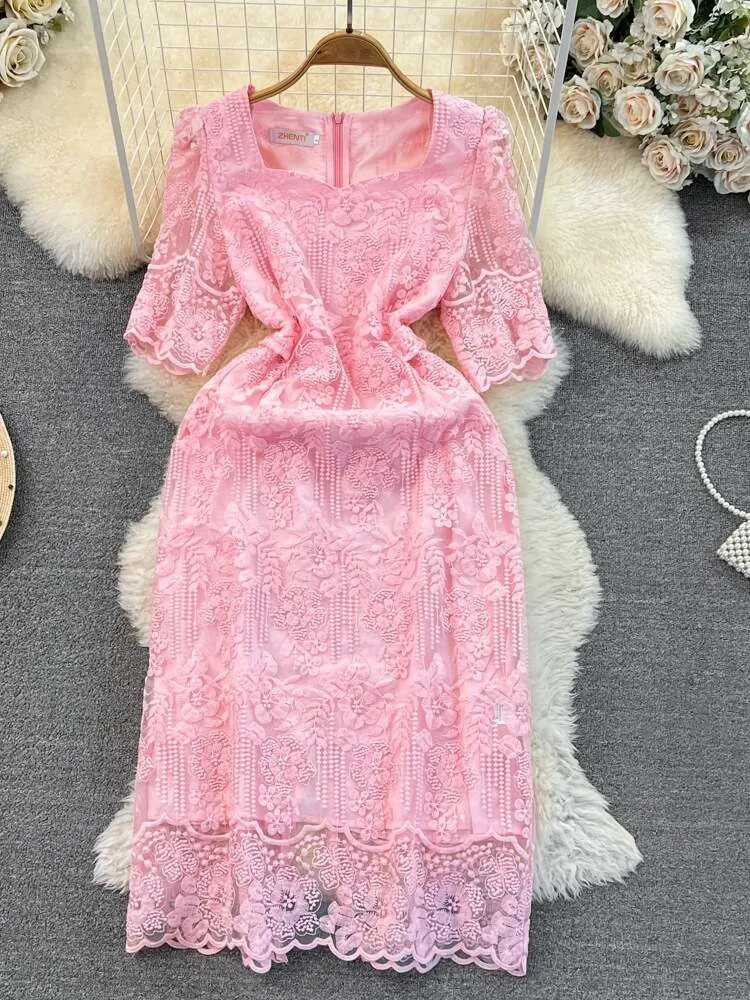 knee length dresses for ladies Sweet Glamour Beaded Strap Lace Mini Dress main image 0