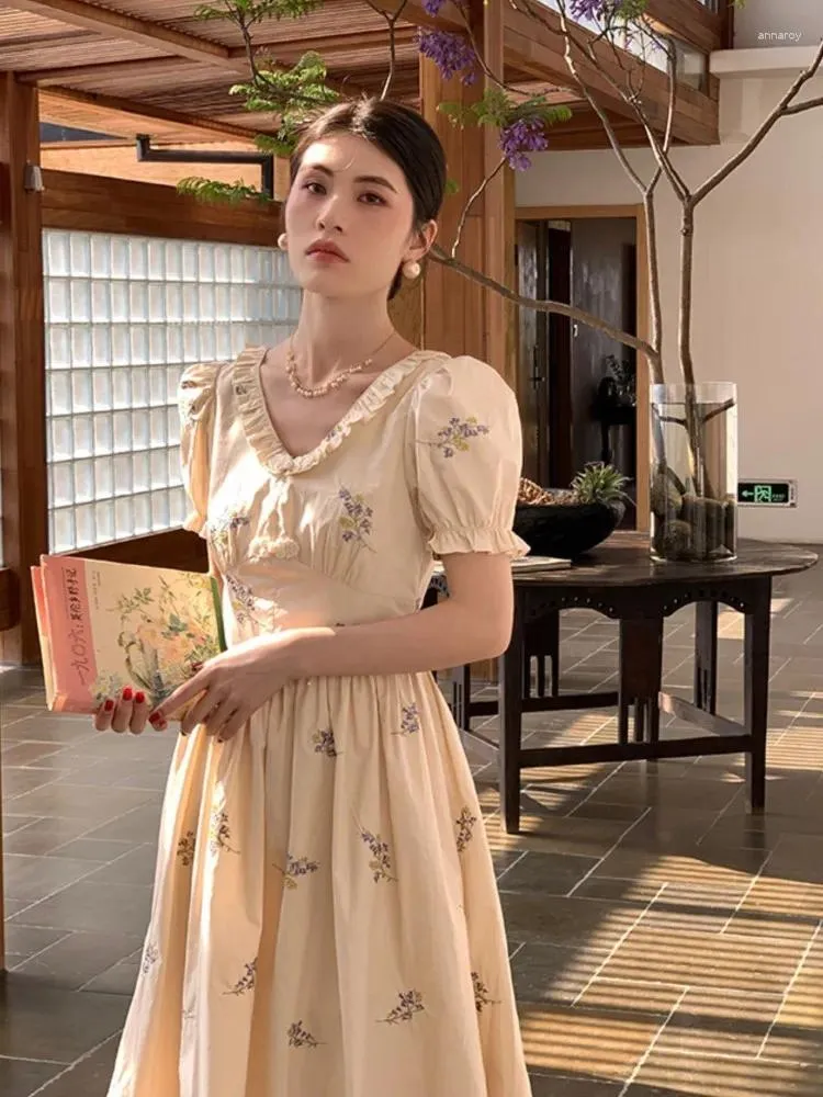 open lace back dress Embroidered Multicolor Floral Midi Dress