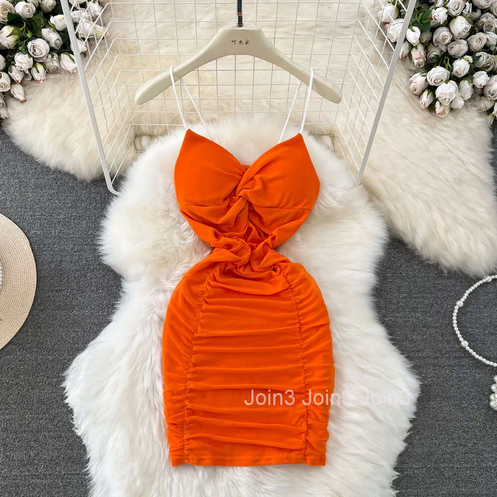 knee length dresses for ladies Zjkrl Minimalism One Shoulder Linen Mini Dress – Hoobd main image 1