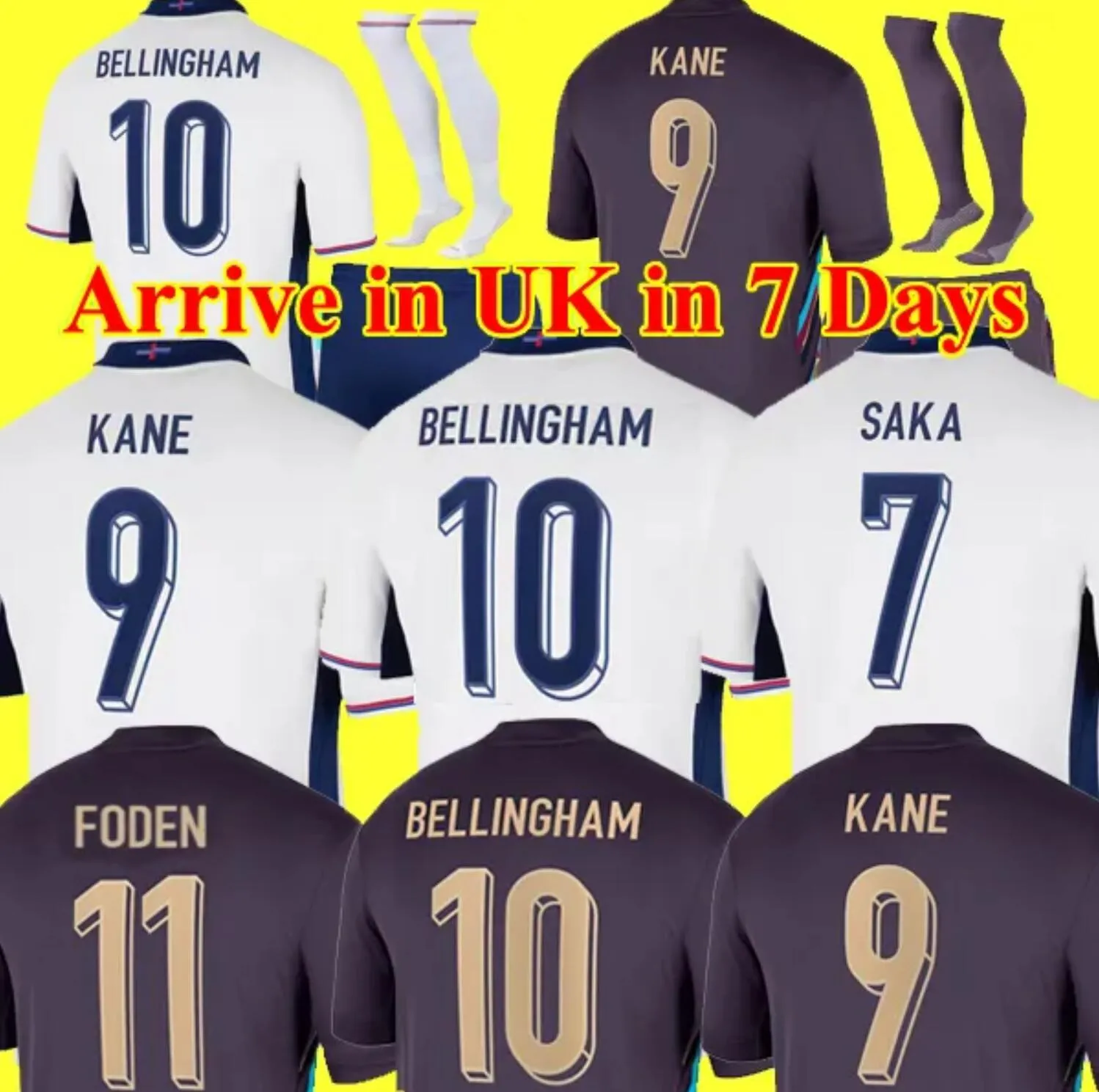 ENGLAND Soccer Kits 22 23 2021 2025 SAKA FODEN BELLINGHAM & KANE SIKA