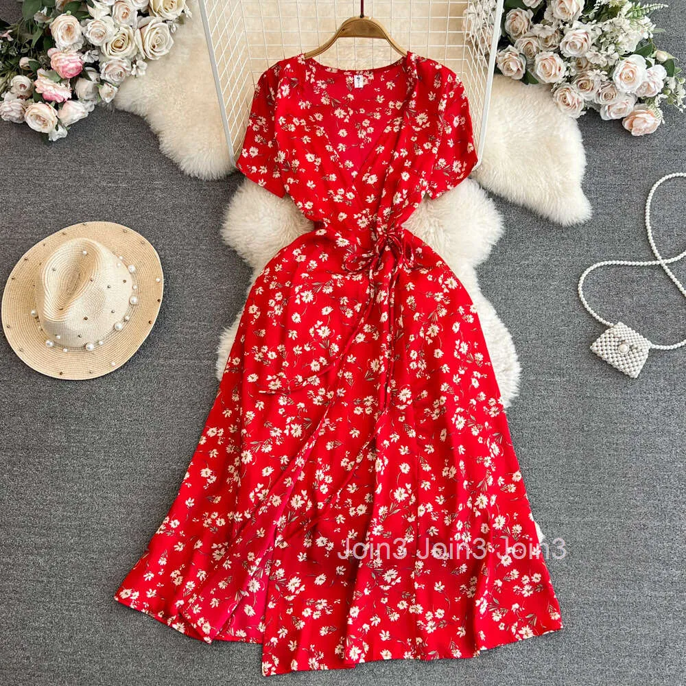 French Tea Break Long Dress Seaside Vacation Beach... From Join3, $35.18 |  DHgate.Com