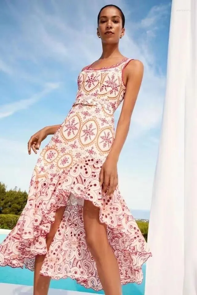 Casual Dresses Holiday Women Embroidery Midi Cotton Fishtail Mermaid Long  Dress from Dhgate Basic & Casual Dresses - price 51.01