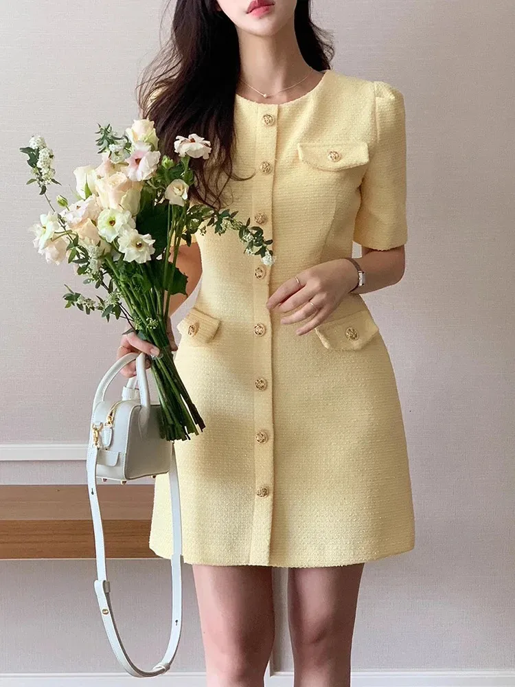 linen dress women Puff linen Dress Summer Casual Midi Women Linen Dresses Pleated Dress –  SimpleLinenLife