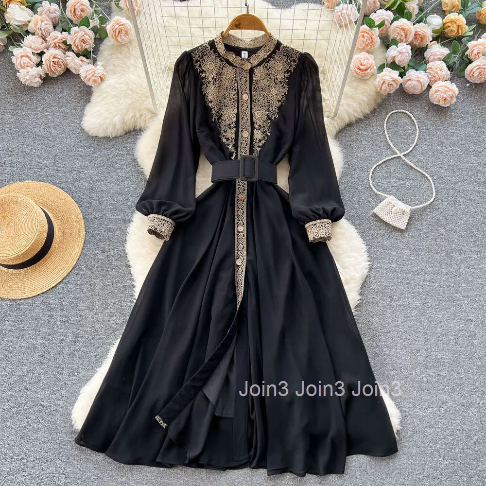Atmosphere lace dress long-sleeved autumn dress for women with lace  stitching waist small black skirt from Dhgate Basic & Casual Dresses -  price 39.7