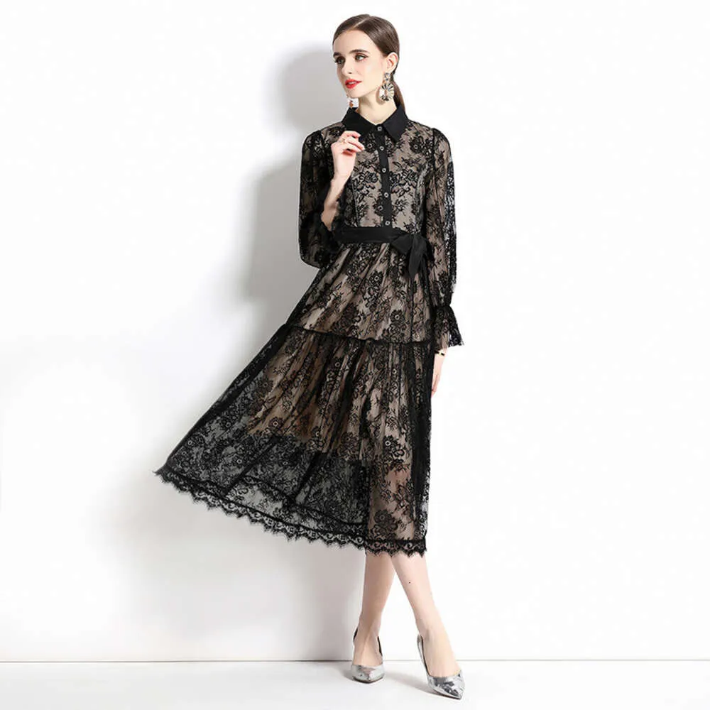 The new socialite lace dress is elegant and elegant with patchwork lace for women The new socialite lace dress is elegant and elegant with patchwork lace for women