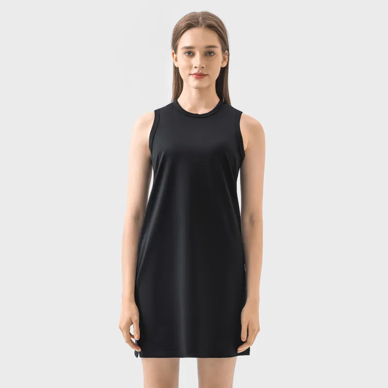 S067 Relaxed Fit Sleeveless Dress Lightweight Breathable Tennis Dresses  Outdoor Sports Skirts Solid Color Yoga Clothing Ladylike Loose Tops From  Wslly104104, $17.36 | DHgate.Com